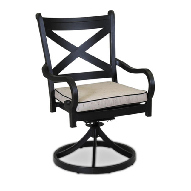 Sunset West Monterey Swivel Aluminum Dining Armchair