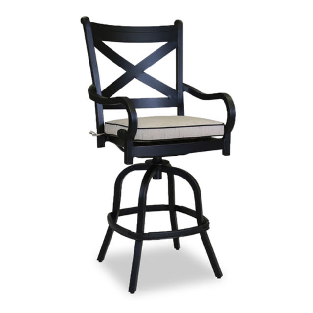 Sunset West Monterey Swivel Aluminum Bar Armchair