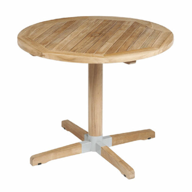 Barlow Tyrie Bermuda 35" Teak Round Dining Table