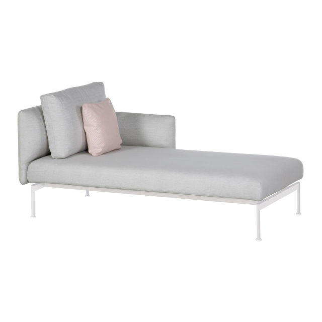 Barlow Tyrie Layout Upholstered Single Chaise Outdoor Sectional Unit