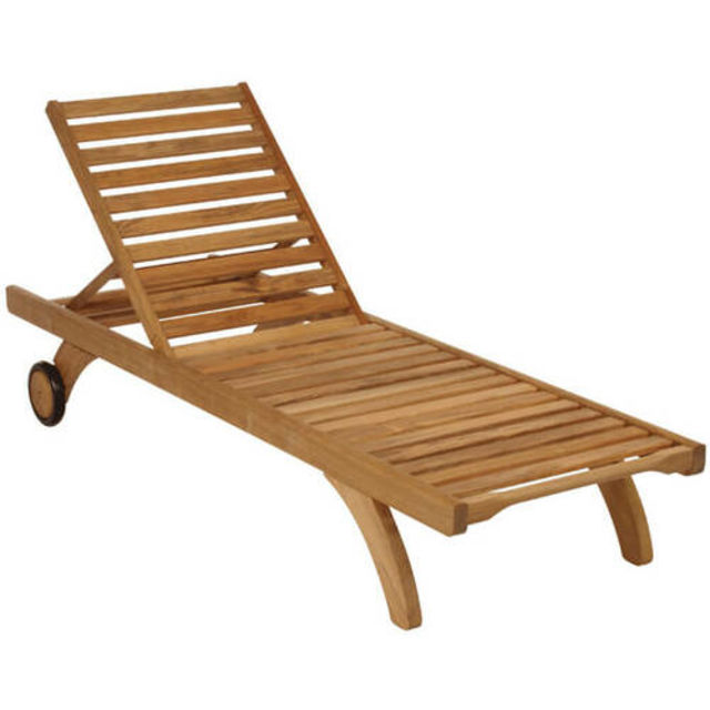 Barlow Tyrie Capri Teak Chaise Lounge