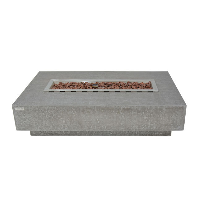 Elementi Hampton 56" Rectangular Concrete Gas Fire Table