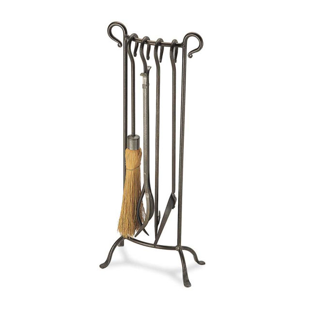 Pilgrim Bowed Iron Fireplace Tool Set