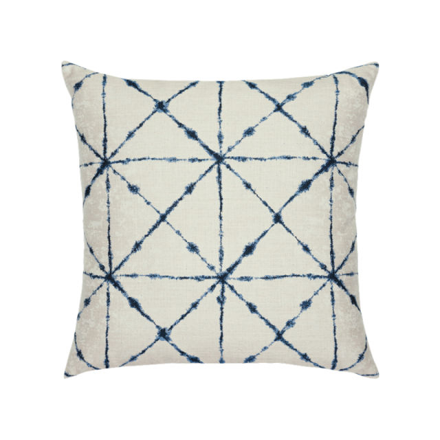 Elaine Smith 20" x 20" Trilogy Indigo Sunbrella Outdoor Pillow