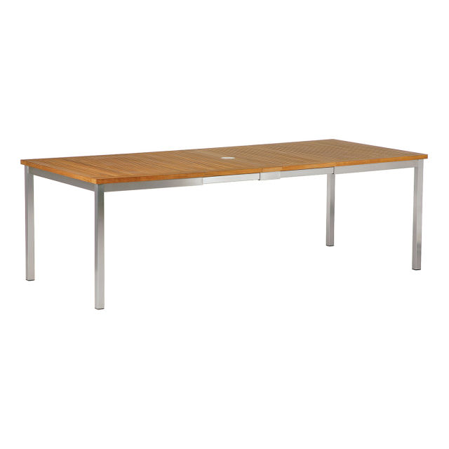 Barlow Tyrie Equinox 59" - 90" Steel Extending Rectangular Dining Table