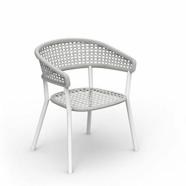 Talenti Moon Alu Woven Dining Armchair