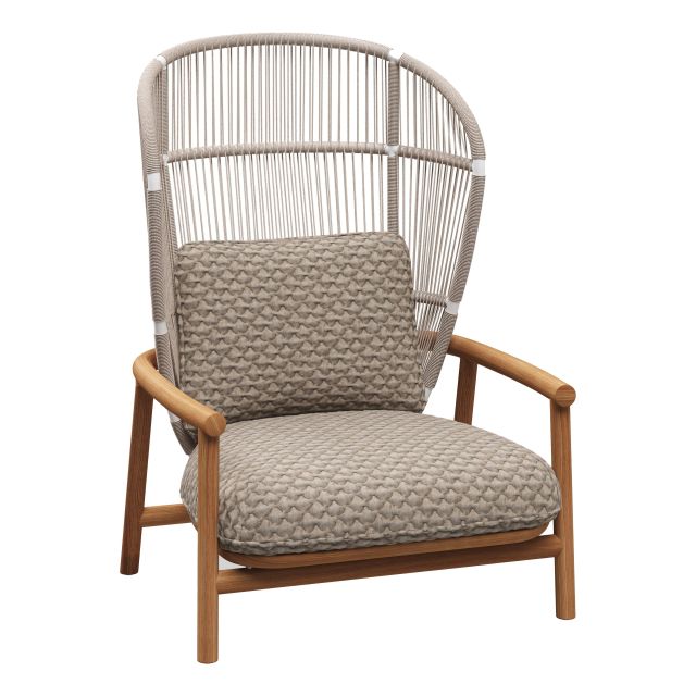 Gloster Fern Teak High Back Lounge Chair