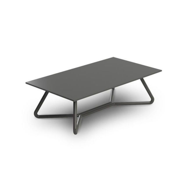 Kannoa Sardinia 47" Aluminum Rectangular Coffee Table