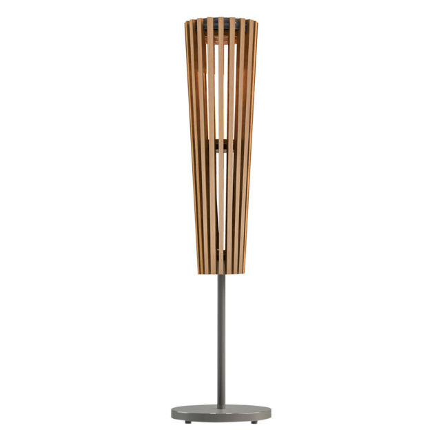 POVL Outdoor Björk Teak Solar LED Floor Lamp