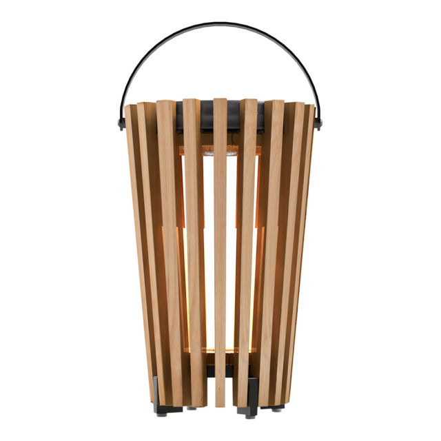 POVL Outdoor Björk Medium Teak Solar LED Lantern