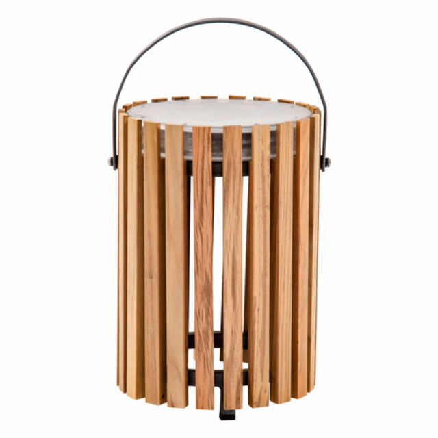 POVL Outdoor Qube Small Teak Lantern