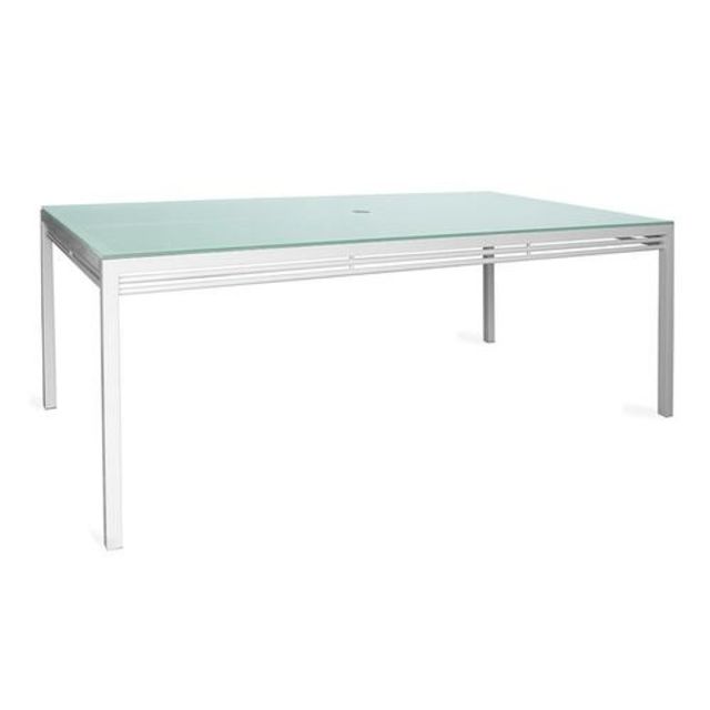 Kannoa Toledo 80" Aluminum Rectangular Dining Table