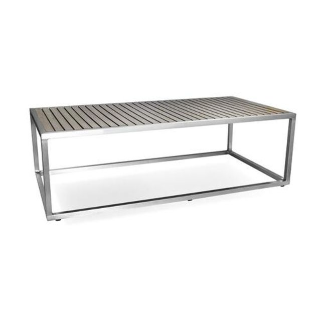 Kannoa Sicilia 48" Aluminum Rectangular Coffee Table