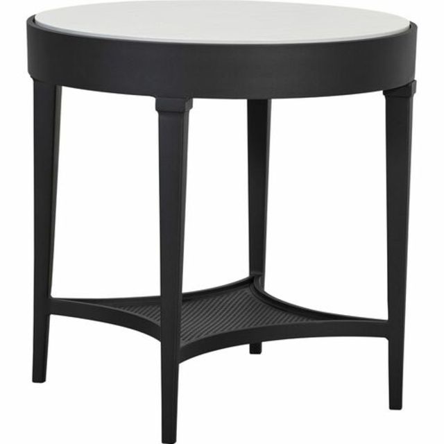 Lane Venture Winterthur Estate 24" Aluminum Round End Table