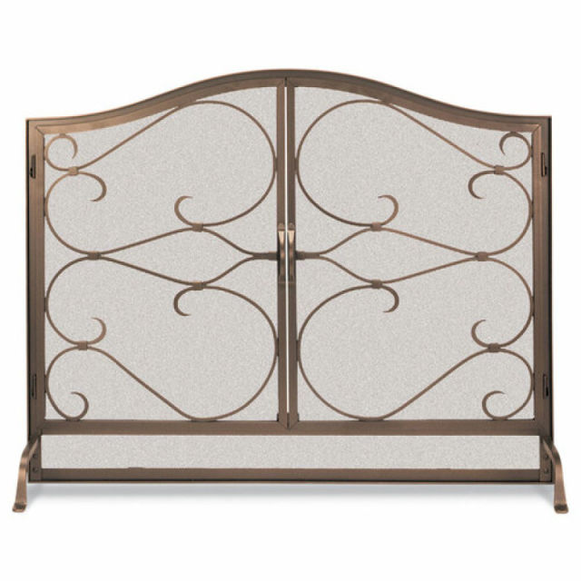 Pilgrim Iron Gate Arched Fireplace Door Screen