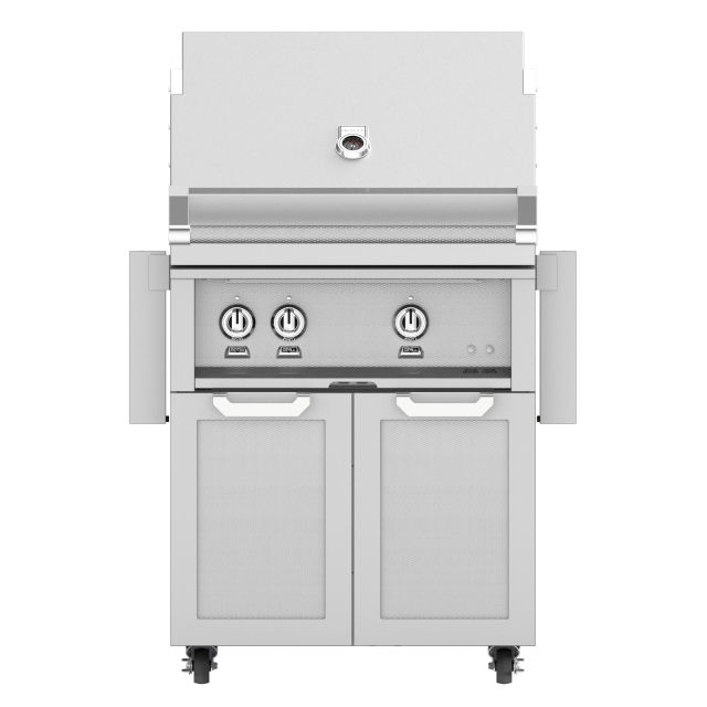 Hestan 30" Gas Grill with Rotisserie on Tower Cart