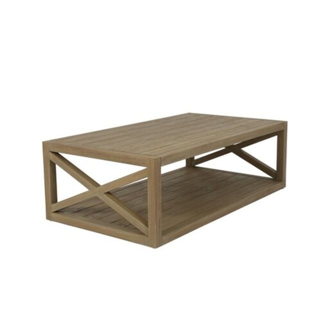 Sunset West Coastal Teak 60" X Rectangular Coffee Table