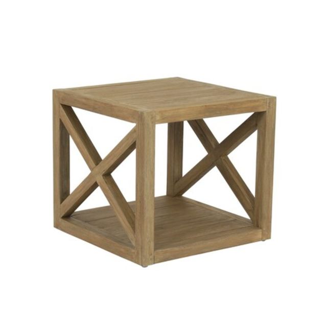 Sunset West Coastal Teak 22" X Square End Table