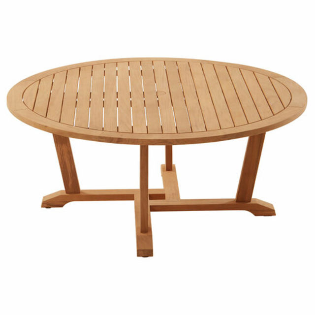 POVL Outdoor Calera 45" Teak Round Coffee Table