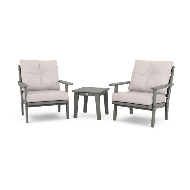 Polywood Lakeside 3-Piece Deep Seating Chair Set