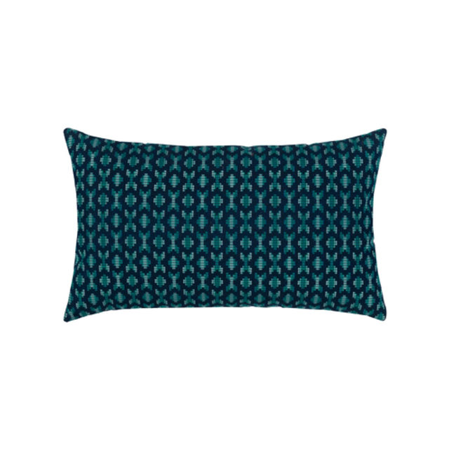 Elaine Smith 20" x 12" Alcazar Peacock Lumbar Sunbrella Outdoor Pillow