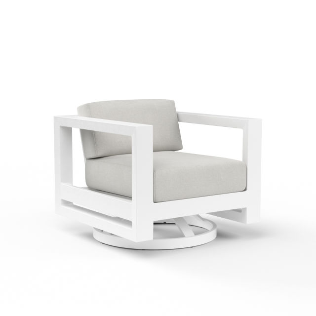 Sunset West Newport Aluminum Swivel Club Chair