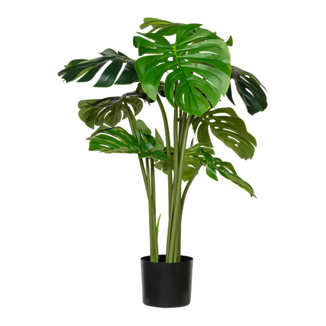 Pottery Pots Faux Monstera Plant