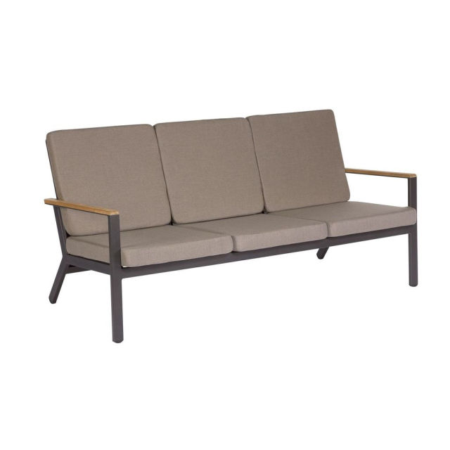 Barlow Tyrie Aura Lounge Aluminum 3-Seater Settee