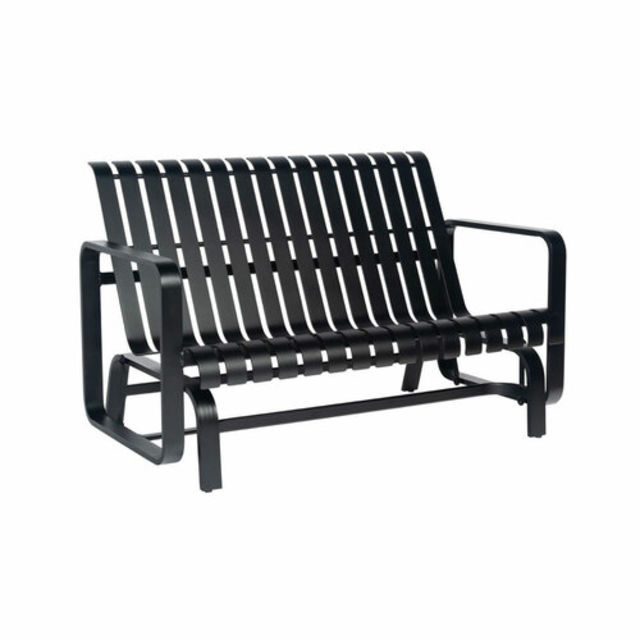 Woodard Colfax 52.5" Aluminum Love Seat Glider Bench