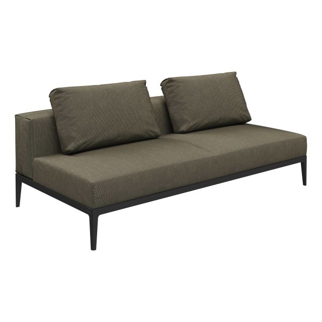 Gloster Grid Upholstered Center 2-Seater Outdoor Sectional Unit