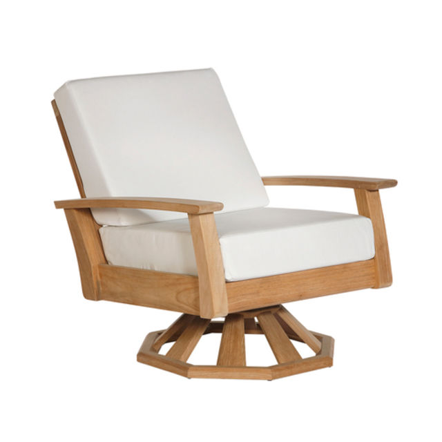 Barlow Tyrie Haven Teak Swivel Rocker Lounge Chair