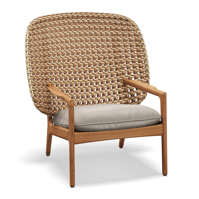 Gloster Kay Teak High Back Lounge Chair