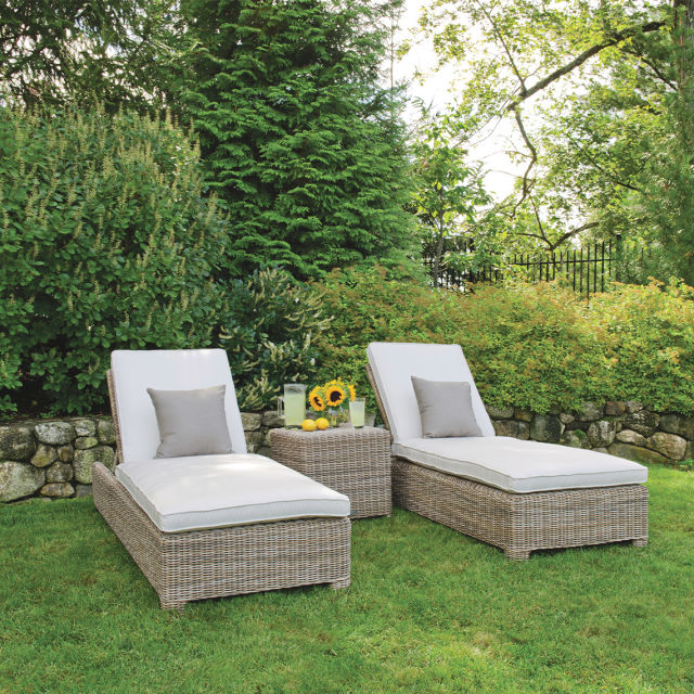 Kingsley Bate Sag Harbor 3-Piece Chaise Outdoor Lounging Set
