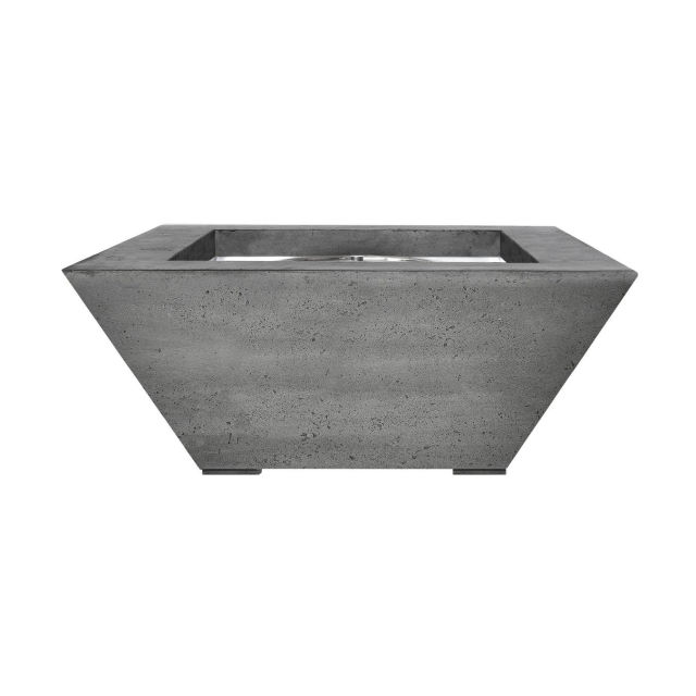 Prism Hardscapes Lombard Pedestal Square 29" Concrete Gas Fire Table