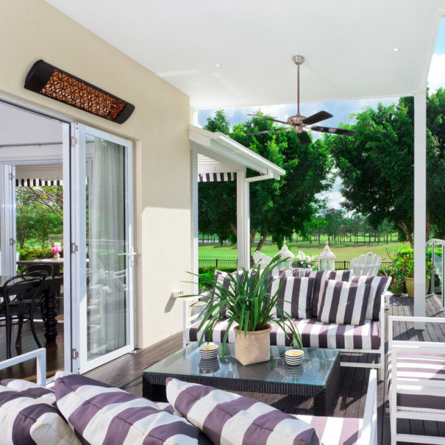Eurofase 5000W Electric Double Element Patio Heater - 39"