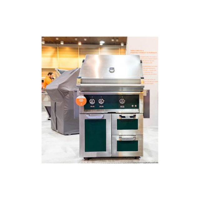 Hestan 30" Gas Grill with Rotisserie on Combo Tower Cart
