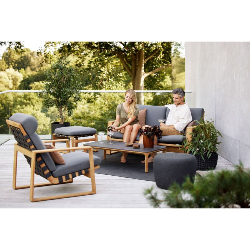 Teak and cane best sale chair