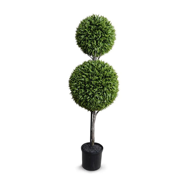 Enduraleaf 72 Faux Broadleaf Podocarpus Double Ball Topiary