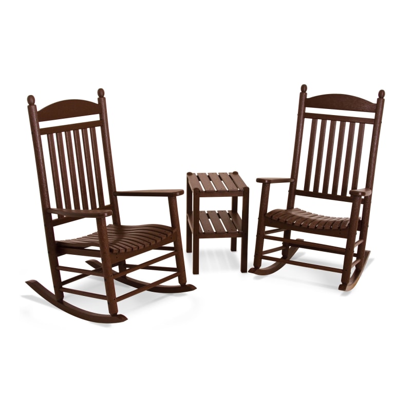 Polywood Jefferson 3 Piece Rocking Chair Set AuthenTEAK