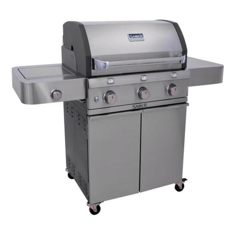 SABER Cast Stainless 500 3-Burner Propane Gas Grill