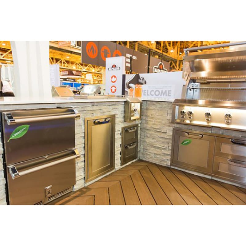 5 Burner Griddle Combo Drawer Fridge Outdoor Kitchen