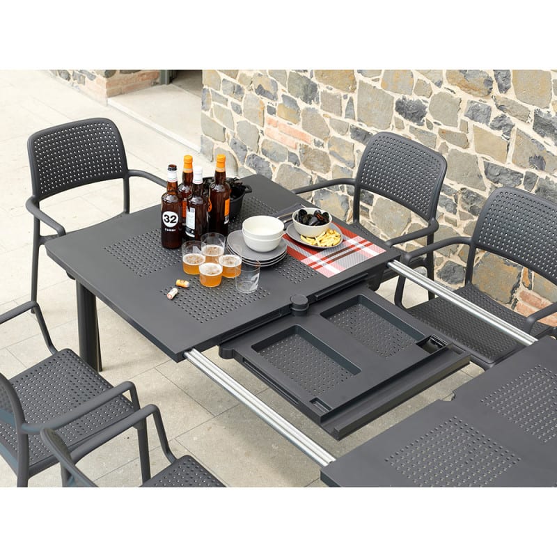Rio Brands Compact Extendable Roll-Top Table