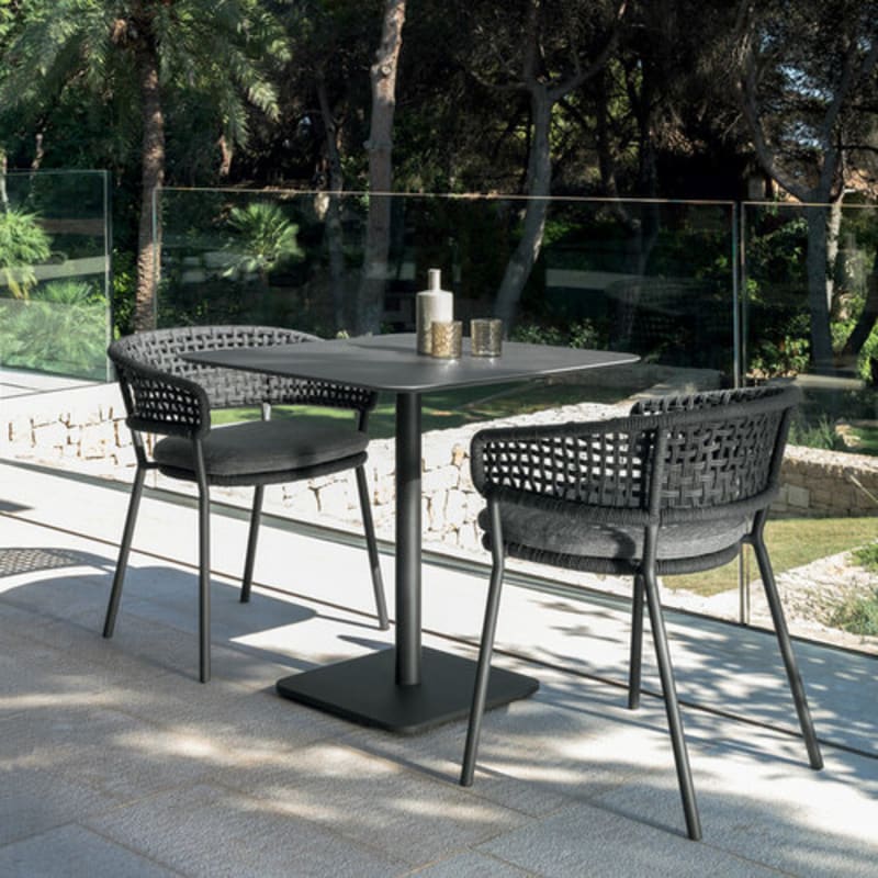 Talenti Moon Alu 3-Piece Square Bistro Patio Dining Set | AuthenTEAK