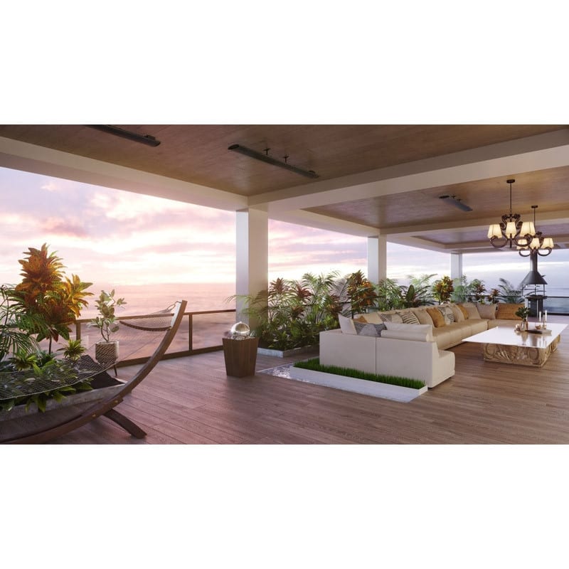 Aura Shadow 2400W Outdoor Wall Mount Patio Heater - 50 | AuthenTEAK