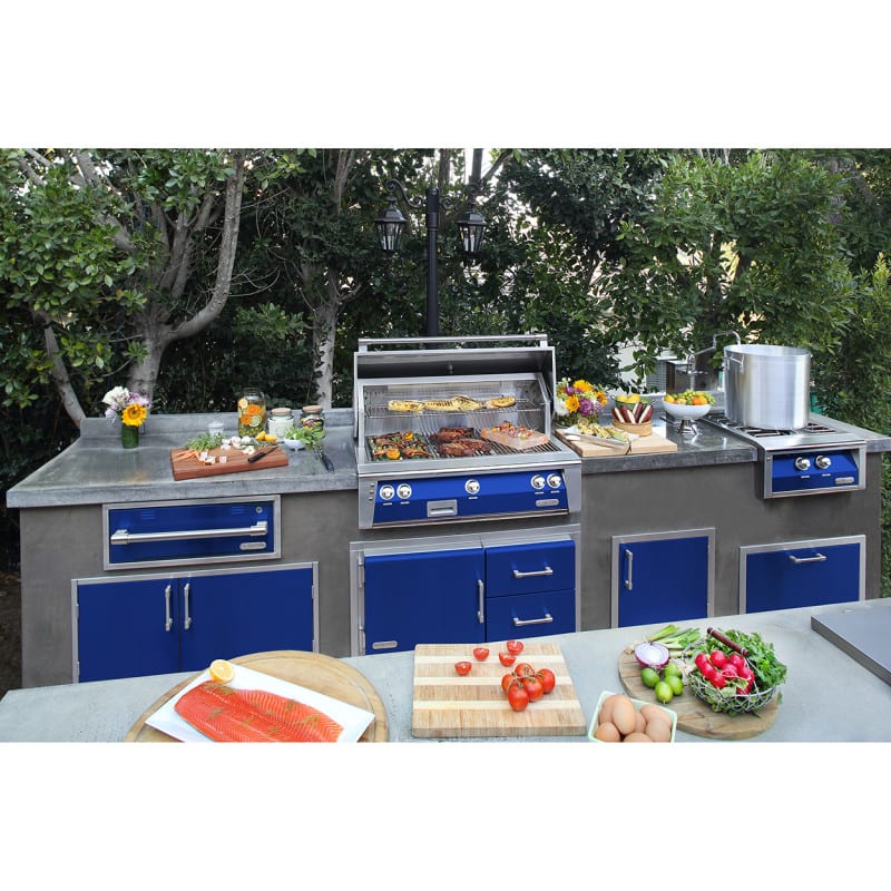 GRILLSKÄR Kitchen with charcoal bbq, outdoor, stainless steel, 673