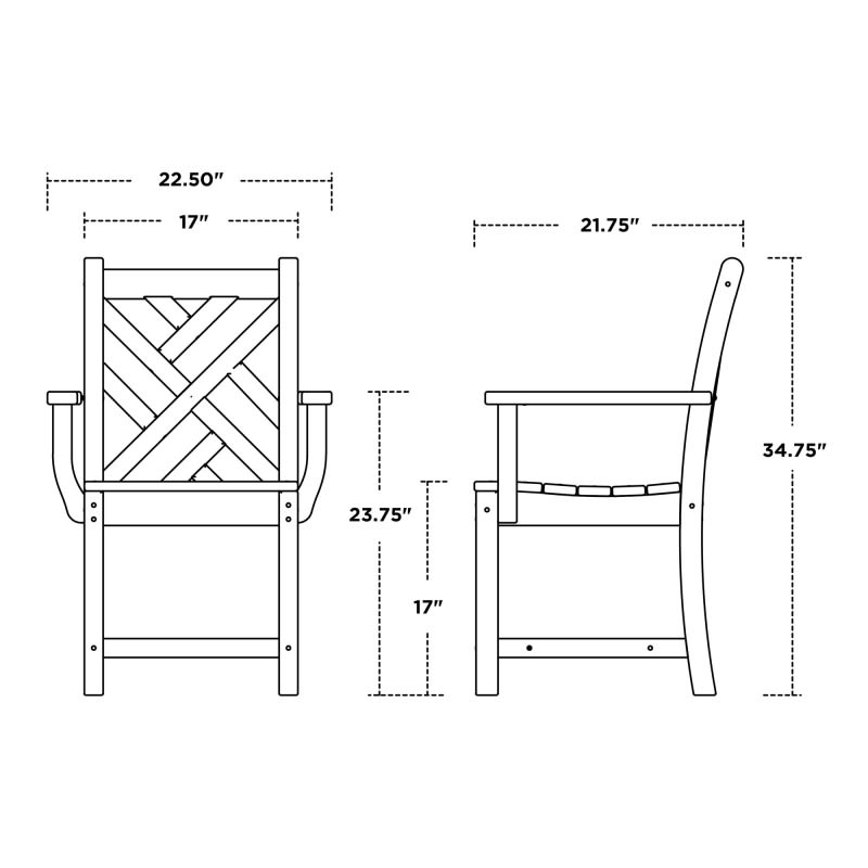 Polywood Chippendale Dining Armchair | AuthenTEAK
