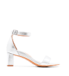 Coracia Silver Leather Low Heels