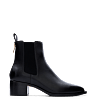 Dodo Black Leather Heeled Boots