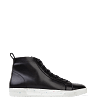 Fermium Black Leather Sneakers
