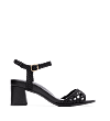 Geomalia Black Leather Low Heels